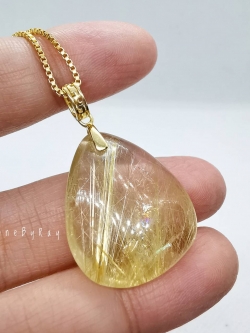 จี้หินไหมทอง Rutilated Quartz