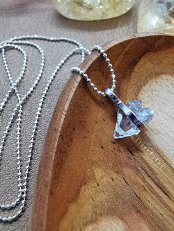 สร้อยคอเงินจี้หินเฮอร์คิเมอร์ไดม่อน Herkimer Diamond