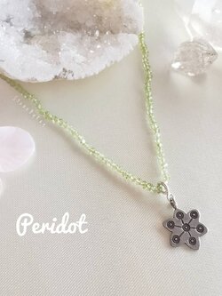 สร้อยคอเชือกถักหินเพอริดอท Peridot