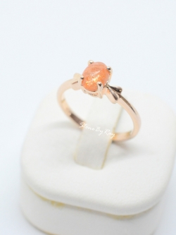 แหวนเงินพลอยซันสโตน(Sunstone)