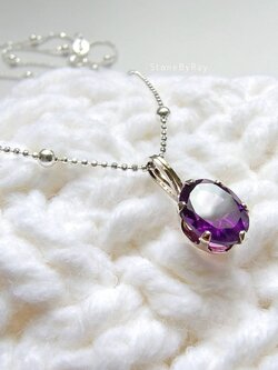สร้อยคอเงินจี้หินอเมทิสต์ Amethyst