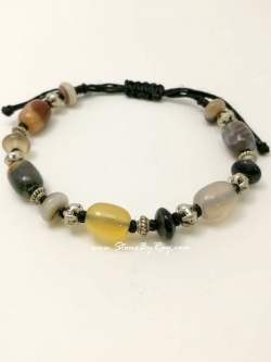 สร้อยข้อมือเชือกถักกับหินซาร์โดนิก (Sardonyx)