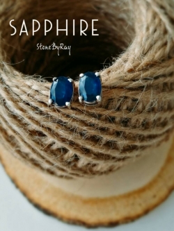ต่างหูไพลิน(Sapphire)
