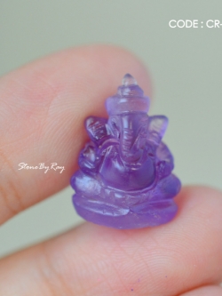 หินอเมทิสต์แกะสลักองค์พระพิฆเนศ(องค์เล็ก)