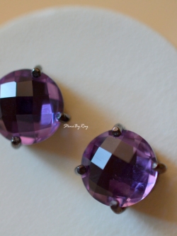 ต่างหูพลอยอเมทิสต์ (Amethyst)