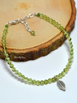 สร้อยข้อมือเงินหินเพอริดอท(Peridot)