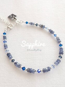 สร้อยข้อมือเงินพลอยไพลิน Sapphire
