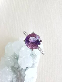 แหวนเงินหินซุปเปอร์เซเว่นเจียรเหลี่ยม Super Seven