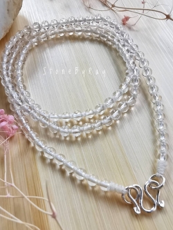 สร้อยคอเชือกถักหินคริสตัลควอตซ์