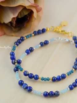 สร้อยข้อมือหินลาพิสลาซูลี (set 2 เส้น)