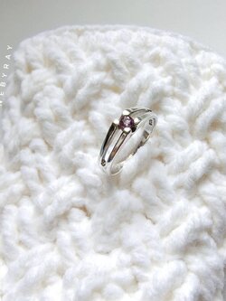 แหวนเงินหินอเมทิสต์ Amethyst