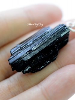 สร้อยคอเงินจี้หินแบล็กทัวมารีน