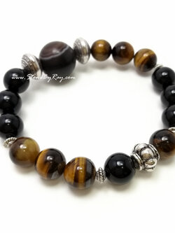 สร้อยข้อมือหินซาร์โดนิก,หินออนิค,หินตาเสือ