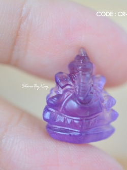 หินอเมทิสต์แกะสลักองค์พระพิฆเนศ(องค์เล็ก)