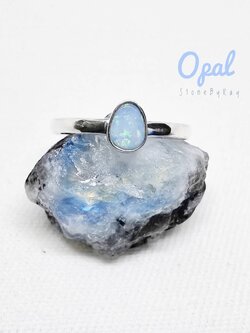 แหวนเงินแท้พลอยโอปอล