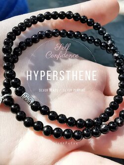 สร้อยข้อมือหินไฮเพอร์สทีน (Hypersthene)