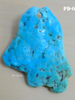 จี้หินเทอร์ควอยส์ก้อนธรรมชาติขัดเงา(PD-039)