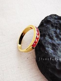 แหวนเงินแท้พลอยออเรนจ์แซฟไฟร์