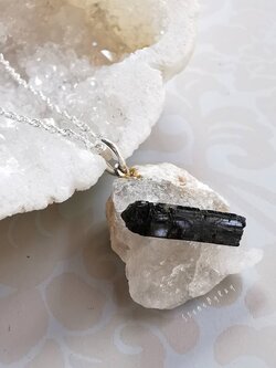 สร้อยคอเงินจี้หินทัวมารีนก้อนธรรมชาติ