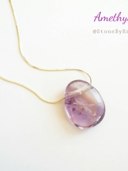 สร้อยคอเงินจี้หินอเมทิสต์ Amethyst