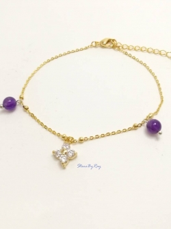 สร้อยข้อมือหินอเมทิสต์(Amethyst)