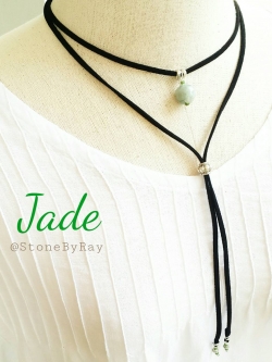 สร้อยคอแฟชั่นจี้หยกดอกบัว