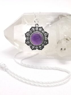 สร้อยคอเงินจี้หินอเมทิสต์ Amethyst