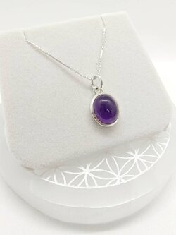 สร้อยคอเงินจี้หินอเมทิสต์ Amethyst