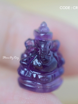 หินอเมทิสต์แกะสลักองค์พระพิฆเนศ(องค์เล็ก)