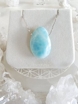 สร้อยคอเงินจี้หินลาริมาร์ Larimar