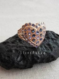 แหวนเงินพลอยแทนซาไนท์