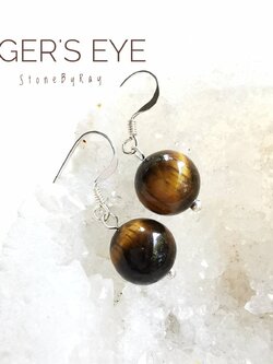 ต่างหูเงินหินตาเสือ