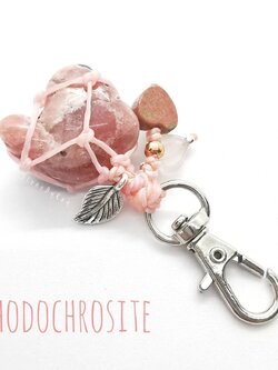 พวงกุญแจหินโรโดโครไซต์ Rhodochosite