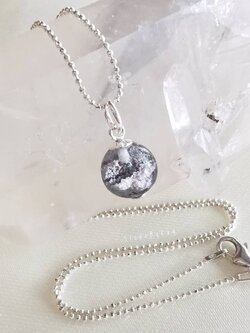 สร้อยคอเงินจี้หินโป่งข่าม Lodolite Quartz