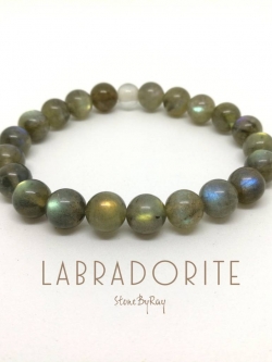 สร้อยข้อมือหินลาบราโดไลท์ขนาด8มิล