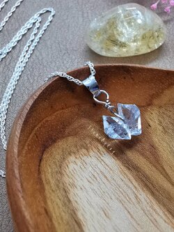 สร้อยคอเงินจี้หินเฮอร์คิเมอร์ไดม่อน Herkimer Diamond