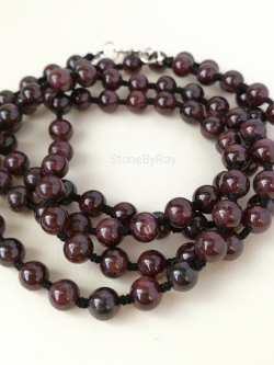 สร้อยคอมงคลพลอยโกเมน(Garnet)