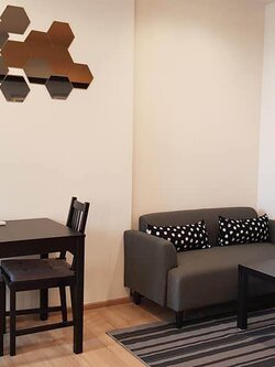 High Rise โซนพื้นที่ ARL รามคำแหง ให้เช่าห้องแบบ 1ห้องนอน 1ห้องน้ำ 1ครัวปิด คอนโด The Base Garden Rama 9 (เดอะ เบส การ์เด้น พระราม 9) ขนาดห้อง 31.25 ตรม. ชั้น 8