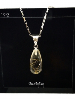 สร้อยคอเงินกับจี้เงินหินไหมทอง NL-192