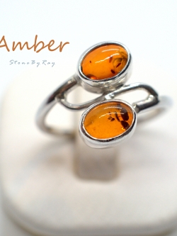 แหวนเงินดีไซน์กับอำพันแท้