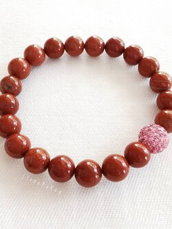 สร้อยข้อมือหินแจสเปอร์แดง