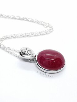 สร้อยคอเงินจี้พลอยทับทิม