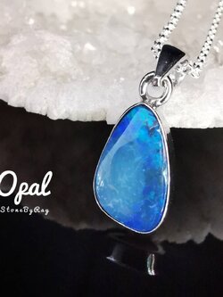 สร้อยคอเงินจี้พลอยโอปอล