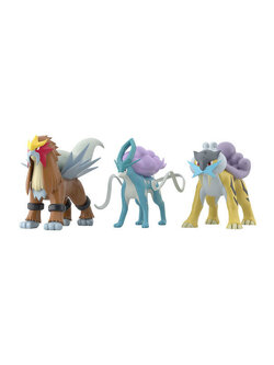 bandai candy toy 4570117913563 POKEMON SCALE WORLD Johto REGION Raikou, Entei and Suicune Reissue