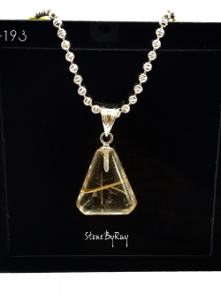 สร้อยคอเงินกับจี้เงินหินไหมทอง NL-193