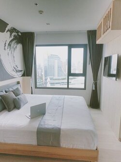 Life One Wireless ให้เช่าขนาด35ตรม.ชั้นสูงห้องสวยเฟอร์ครบ