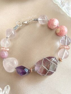 สร้อยข้อมือเชือกถักหินอเมทิสต์ Amethyst