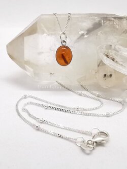 สร้อยคอเงินจี้อำพัน Amber