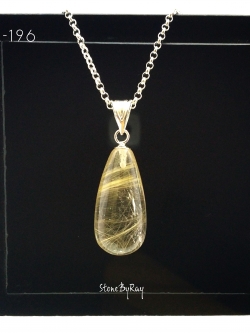 สร้อยคอเงินกับจี้เงินหินไหมทอง NL-196