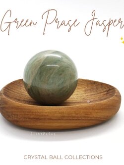 หินกรีนเพรสแจสเปอร์ลูกกลม Green Prase Jasper Ball